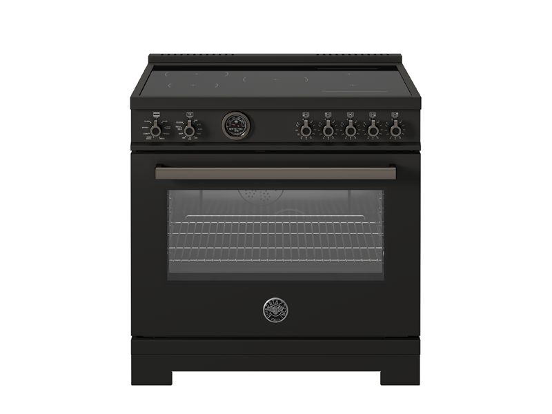 36 inch Induction Range, 5 Heating Zones and Cast Iron Griddle, Electric Self-Clean Oven